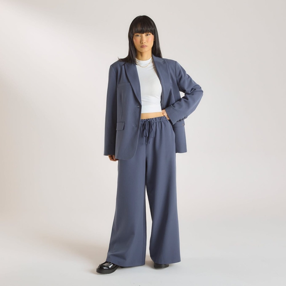 Lounge Throw on Tailored Regular Trousers Blue Size 6 New With Tags